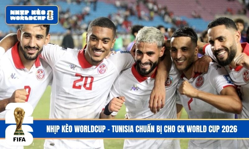 Teams photo of Tunisia before match