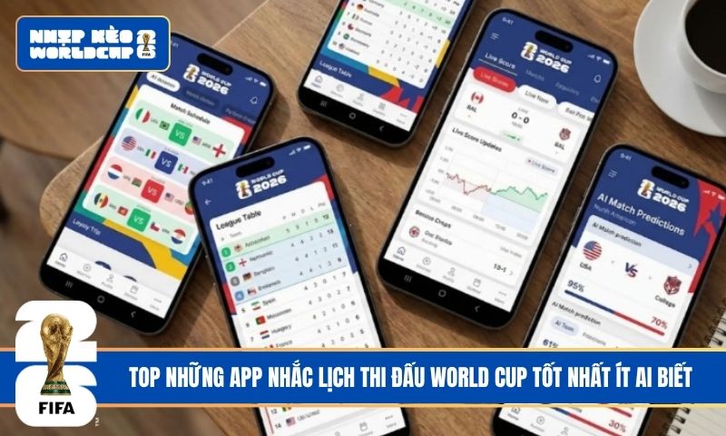 Top những app nhắc lịch thi đấu World Cup tốt nhất ít ai biết