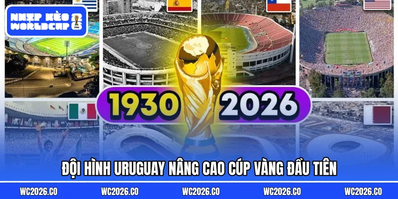 Đội hình Uruguay nâng cao cúp vàng đầu tiên