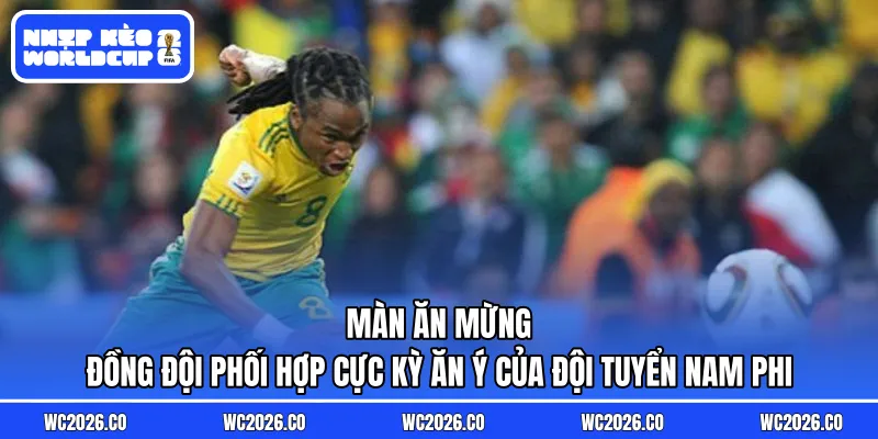 Màn ăn mừng đồng đội phối hợp cực kỳ ăn ý của đội tuyển Nam Phi