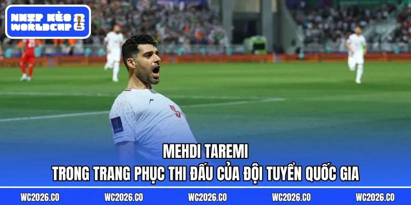 Mehdi Taremi trong trang phục thi đấu của đội tuyển quốc gia
