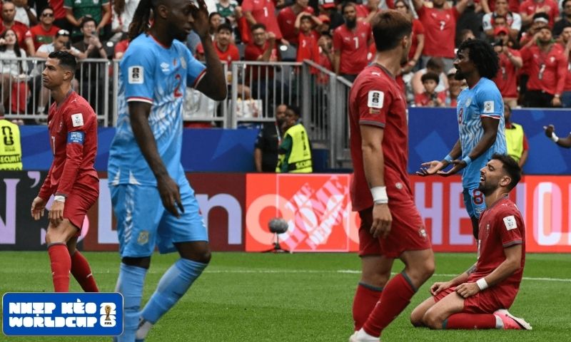 Bồ Đào Nha gây thất vọng khi đánh rơi chiến thắng trước Congo DR