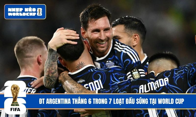 ĐT Argentina thắng 6 trong 7 loạt đấu súng tại World Cup