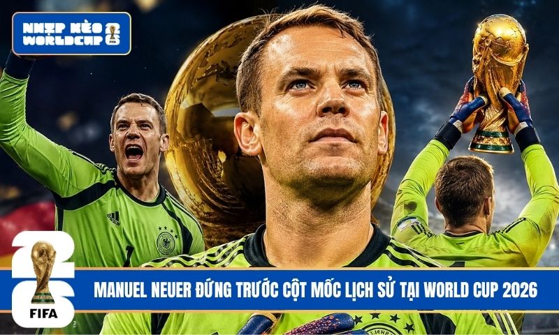 Manuel Neuer đứng trước cột mốc lịch sử tại World Cup 2026