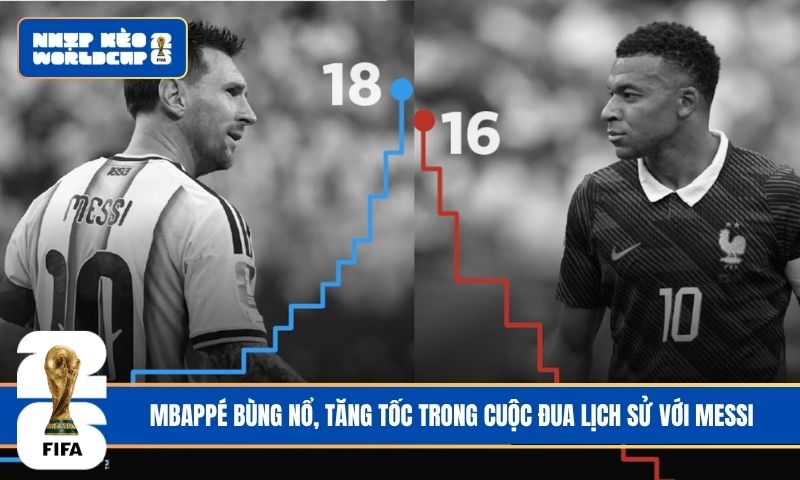 Mbappé bùng nổ, tăng tốc trong cuộc đua lịch sử với Messi