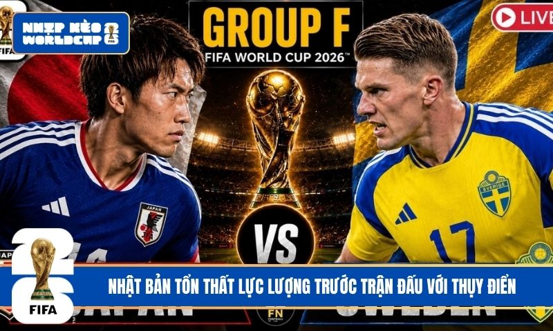 Nhật Bản tổn thất lực lượng trước trận đấu với Thụy Điển