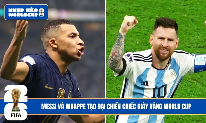 Messi và Mbappe tạo đại chiến Chiếc giày vàng World Cup