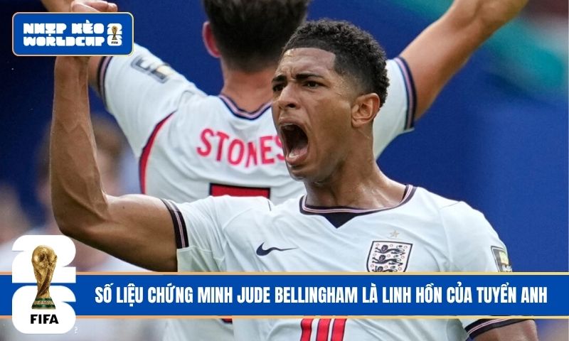Số liệu chứng minh Jude Bellingham là linh hồn của tuyển Anh