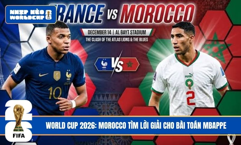 World Cup 2026: Morocco tìm lời giải cho bài toán Mbappe